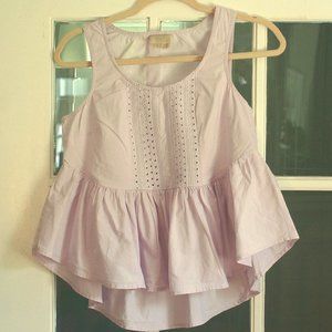 Anthropologie Vanessa Virginia Lilac Top Sz 0